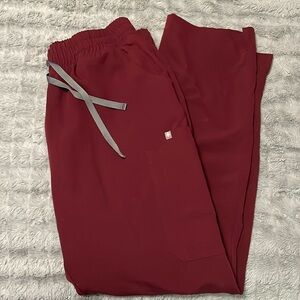 Maroon Figs Scrub pants